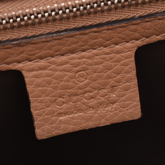 Gucci Chain Shoulder Bag Studs Beige Black Calfskin - Picture 9 of 9